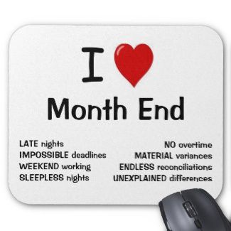 I love month end